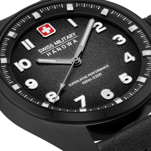 Image of Swiss Military Hanowa SMWGA0001550 Airman First Class - Swiss Made Round Olive Watch for Men