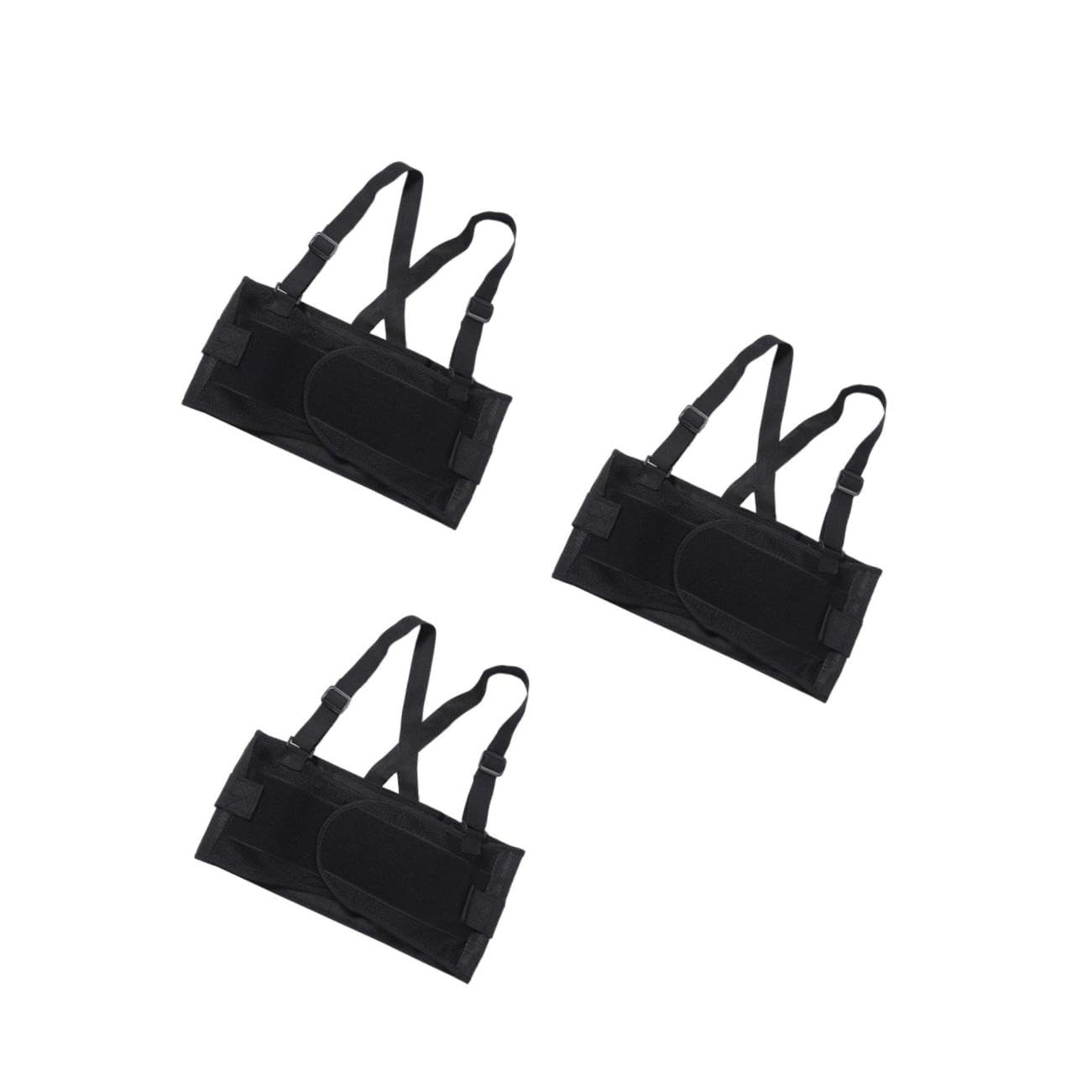 VALICLUD 3pcs Adjustable Elastic Back Support for Fitness and Mountaineering Lightweight Lumbar Brace Strap Provides and Breathability for Back