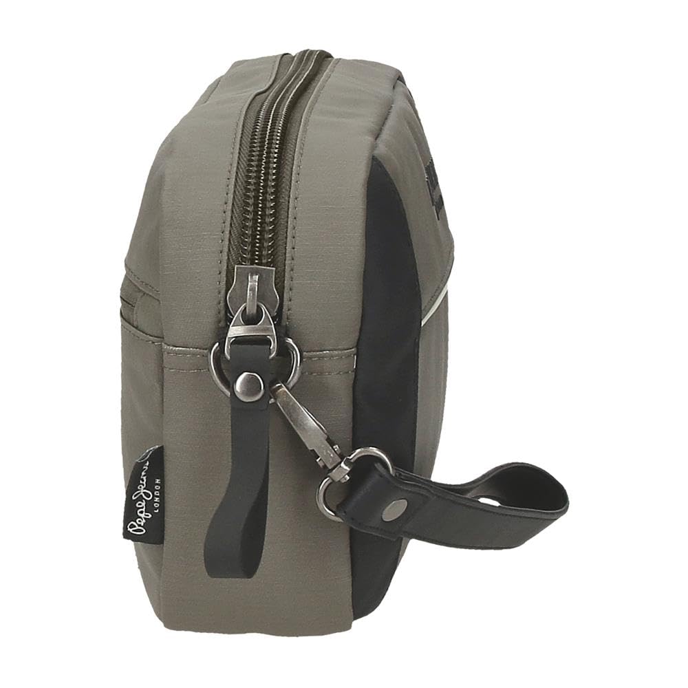 Pepe Jeans Dortmund Borsa a Mano Verde 24,5 x 15 x 6 cm Poliestere 2,21L by Joumma Bags, Verde, Borsa a mano