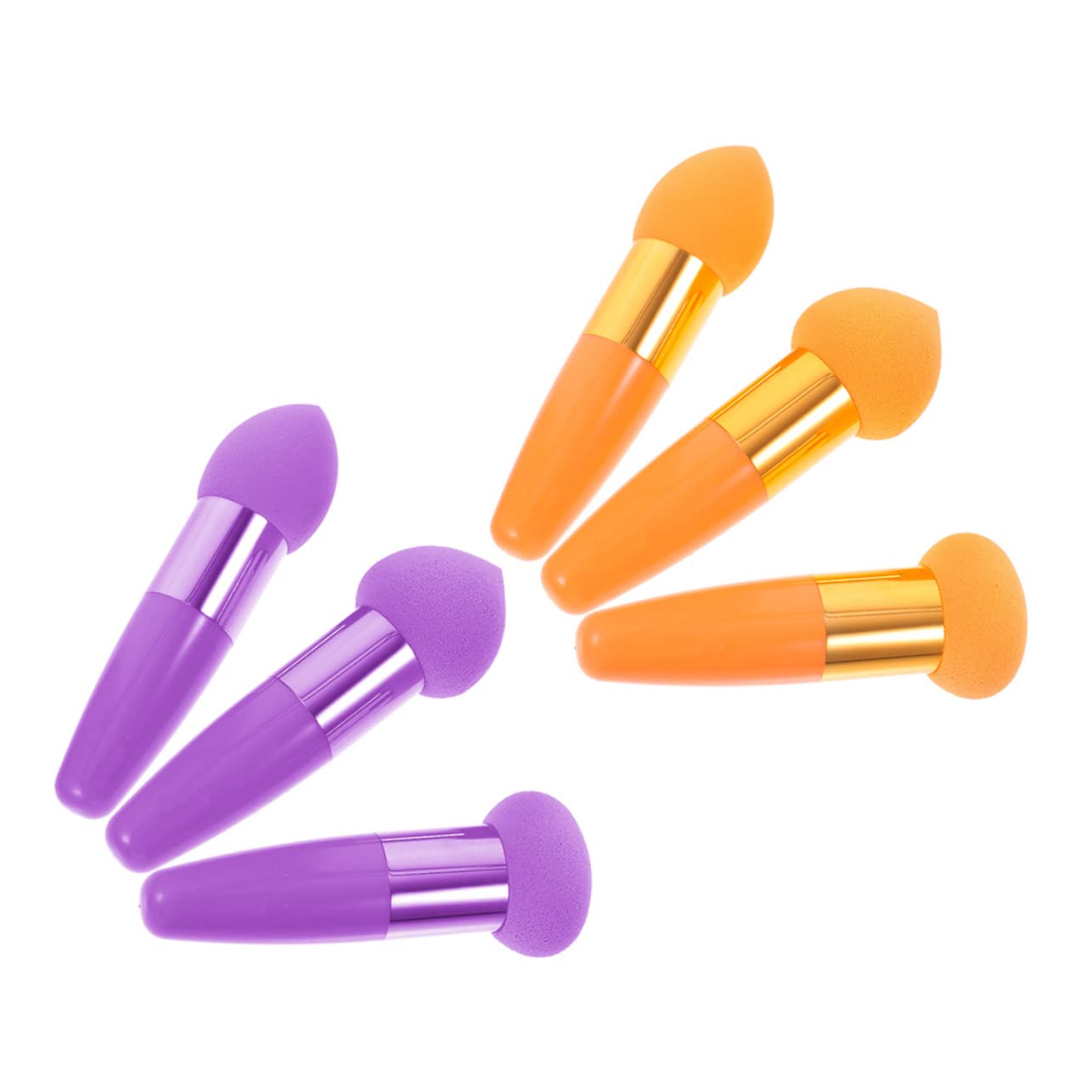 MAGICLULU 5 Set Di Spugne Per Il Trucco Ergonomiche E Lisce Da Viaggio Triangolari Per Il Viso Per Donne Multiuso Per Cosmetici Asciutti E Bagnati 6 Pezzi*5