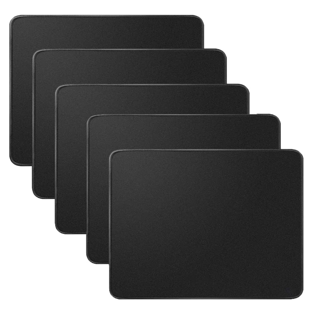Rubber Mouse Pad with 2mm Thickness Non-Slip Skid Resistant Anti-Skid Surface Gaming Mousepad - Washable Water Resistance Non-Slip Stitched Edges Pack of 5-image-35