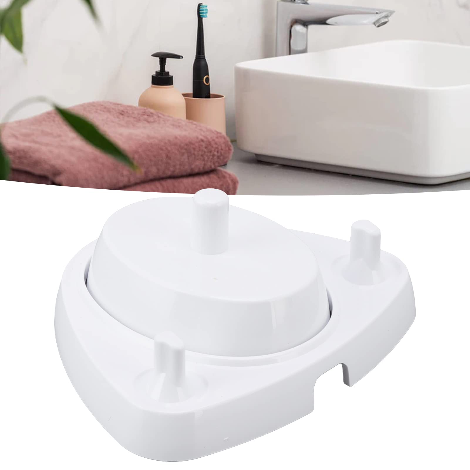 Cargador Inductivo para Cepillo de Dientes Eléctrico con Soporte de Cargador para Cepillo de Dientes Conexión de Puerto USB Universal para D12513K D10513K D12 D16(Blanco)
