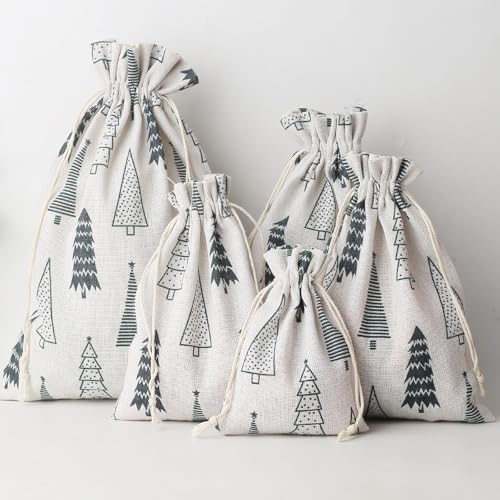 YIEUR 25 Stück Jutesäckchen Adventskalender Säckchen für Weihnacht...