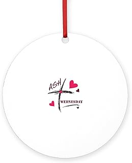 CafePress Ash Wednesday Round 4" MDF Holiday Ornament