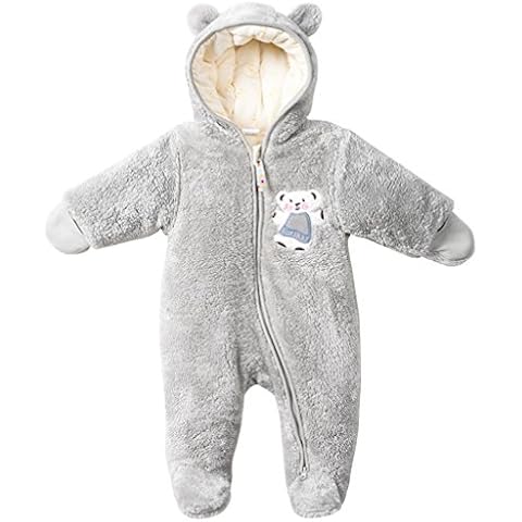 Strampler Neugeborenenenen Schneeanzug Baby Fleece Kapuze Winter Overalls Jumpsuit mit Mädchen Jungen 0-6 monate Cover