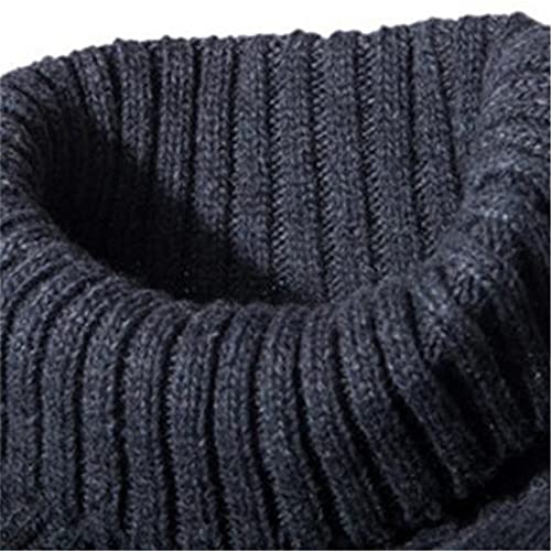 Male Sweater Pullover Slim Warm Solid High Lapel Hedging British Men's Clothing Mens Turtleneck4