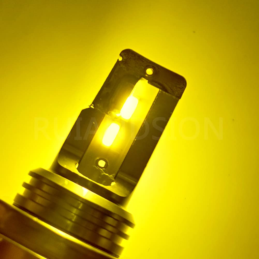 Ruiandsion H4 Moto del faro del LED lampadina luminosa eccellente gialla 1860 4SMD Chips AC/DC 9-32V Alto Basso raggio LED del motociclo faro lampadina