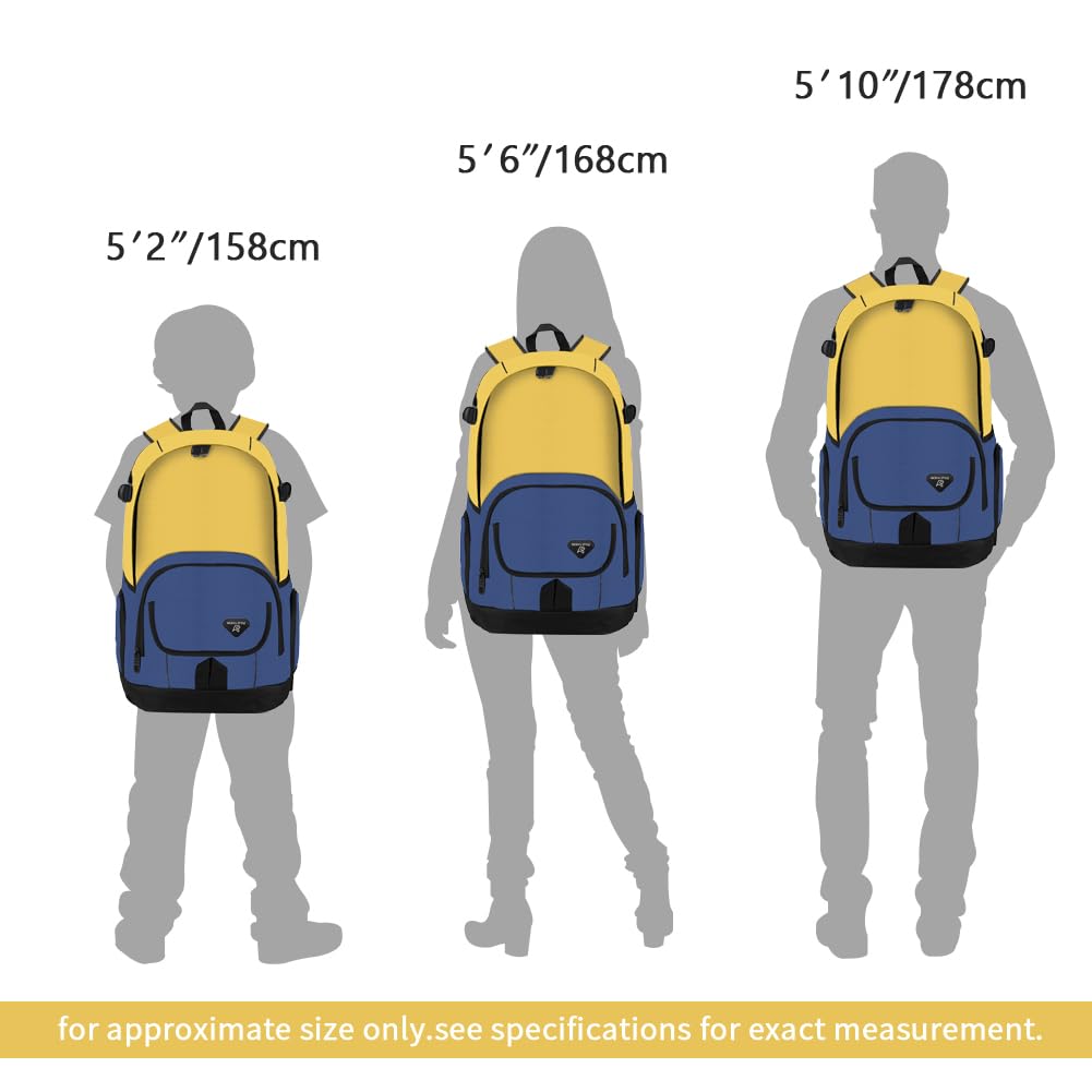 rickyh style School Backpack Travel Bag for Men & Women Lightweight College Back Pack with Laptop Compartmen