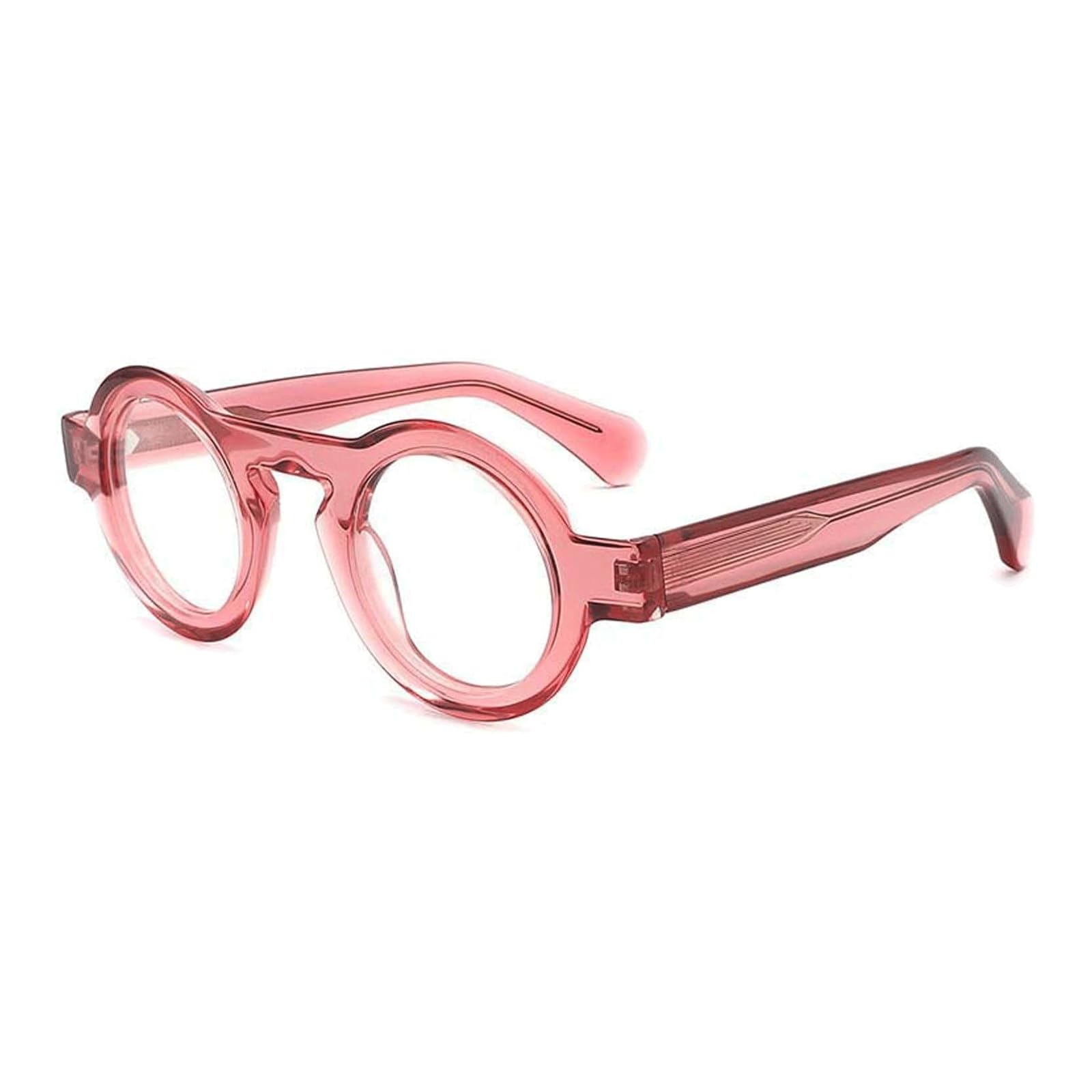 PZEOB protective eyewear Round Eyewear Frames Acetate Eyeglass Frames Simple Stylish Glasses Frames Clear Lenses Eyeglasses for Different Face Shapes perfect match