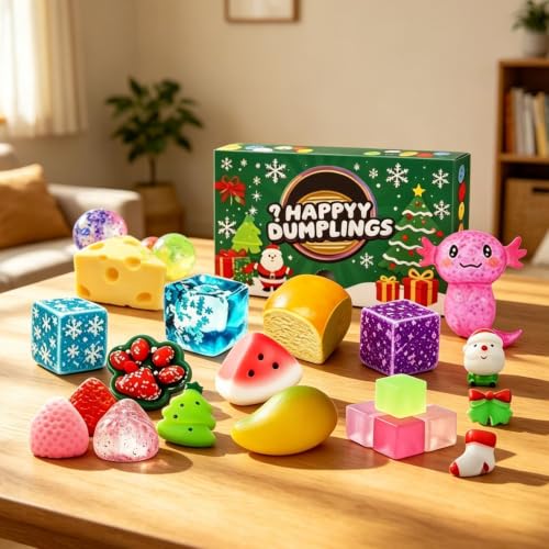Calendario de Adviento navideño ideal para regalar a niños y coleccionistas de juguetes squishy 3