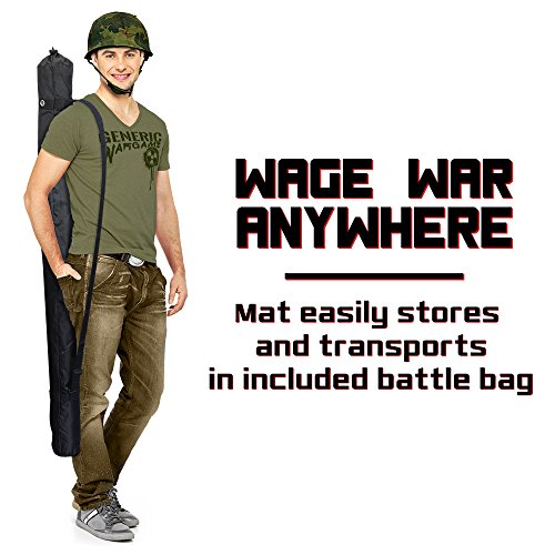 6' X 4' Wargaming Battle Mat With Hex Grid, Neoprene Winter War Snow Field Terrain, Large Size Battlemat With Carry Bag #TOP6