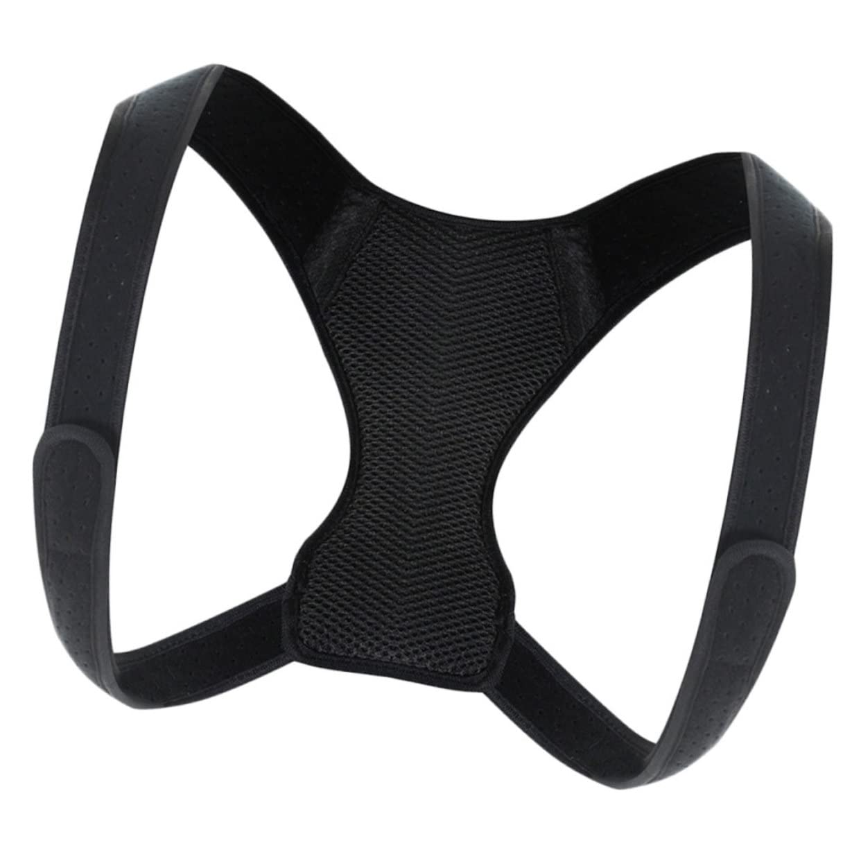 minkissy Belt Clavicle Chest Support Corset Shoulder Belt Posture Harnesses Trainer Hunchback Kickstand Discreet Brace Humpback Brace Black