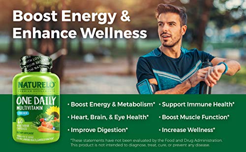 NATURELO One Daily Multivitamin for Men - with Vitamins & Minerals + Organic Whole Foods - Supplement to Boost Energy… - Image 7
