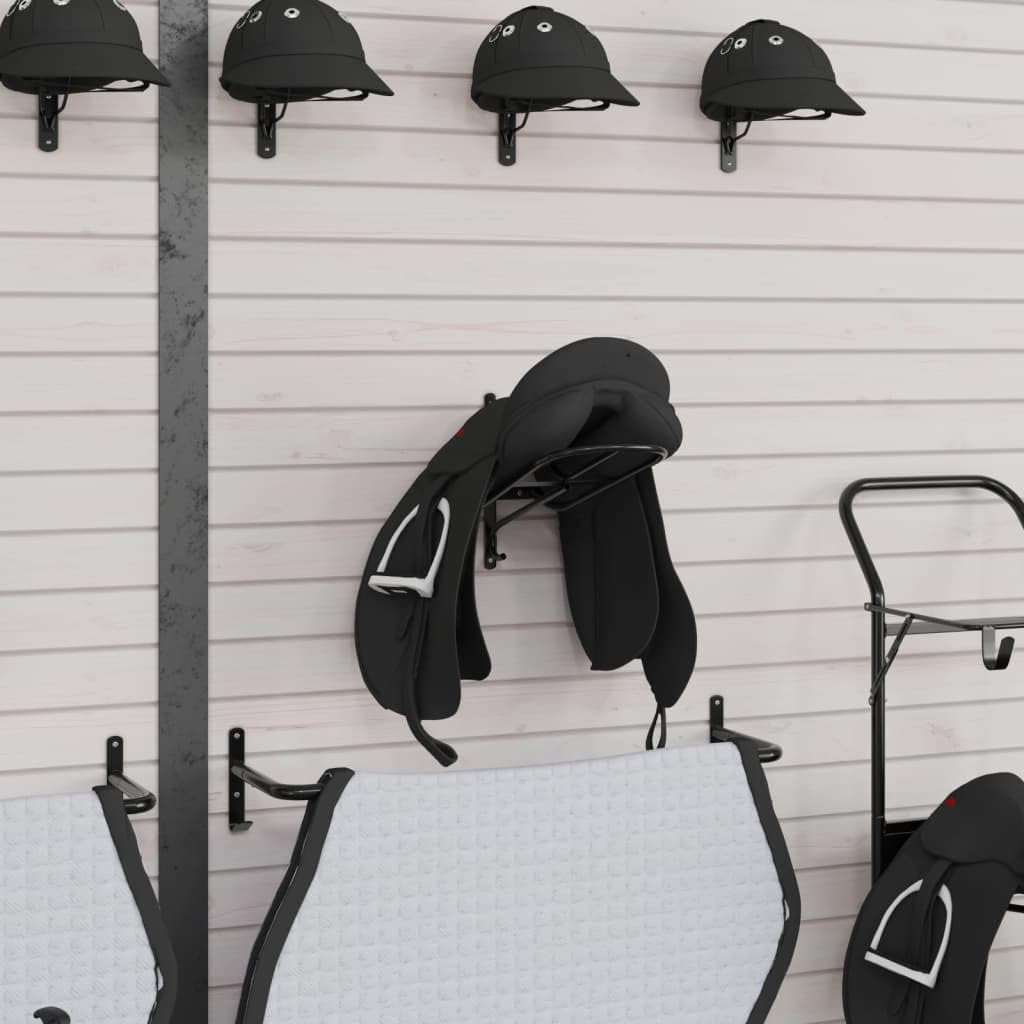 Homgoday Soporte de Silla de Montura de Pared Hierro Negro Soportes para sillas de Montar Tipo2