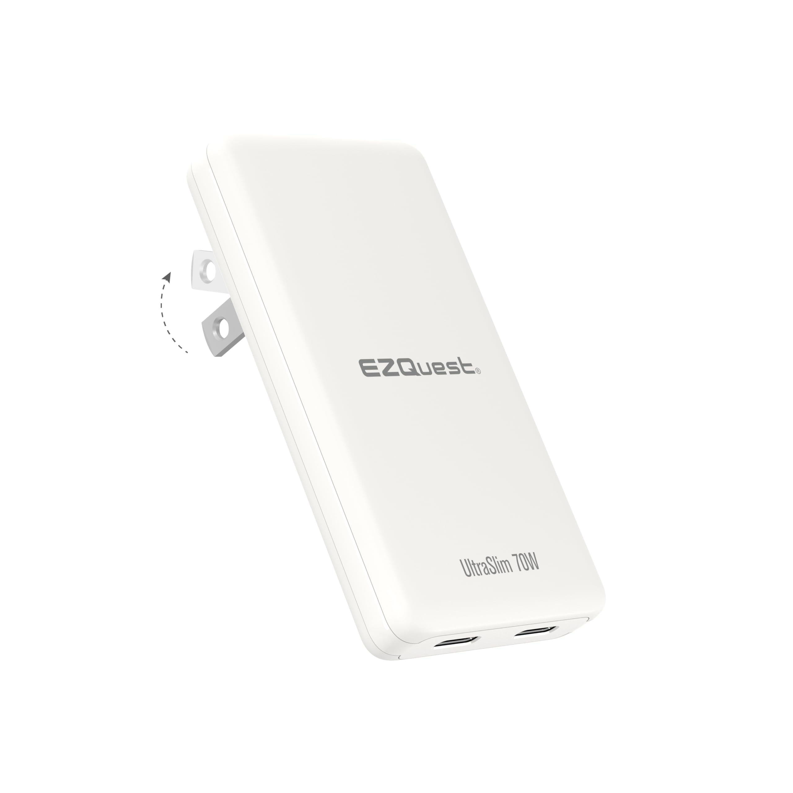Amazon.com: EZQuest UltraSlim 70W GaN II Dual USB-C PD Wall