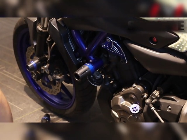 Protections De Cadre Anti-chute Pour Yamaha MT-07 / FZ07 / Tracer 700 (2014-2023) - Noir, Aluminium 6061 CNC - 12