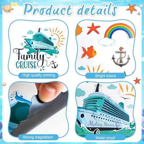 Imanes Decorativos para Puertas Tema Crucero Familia 28 Piezas miniatura 3
