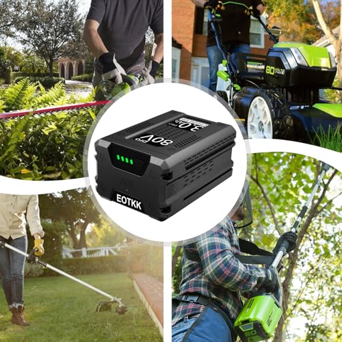 Image of EOTTK Replacement for Greenworks pro 80V Battery | Compatible with 80 volt greenworks battery GBA80200 GBA80250 GBA80400 GBA80500 Cordless Power Tools