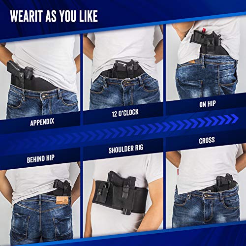 Aikate Belly Band Holster For Concealed Carry, Iwb Gun Holster For Men And Women, Most Comfortable Waistband Handgun Carrying System With Magazine Pouch thumb #4