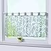 Produktbild Joyswahl Scheibengardine Voile Bistrogardinen mit Schlaufen Elisabeth Kurzgardine HxB 45x120cm Grau 1er Pack