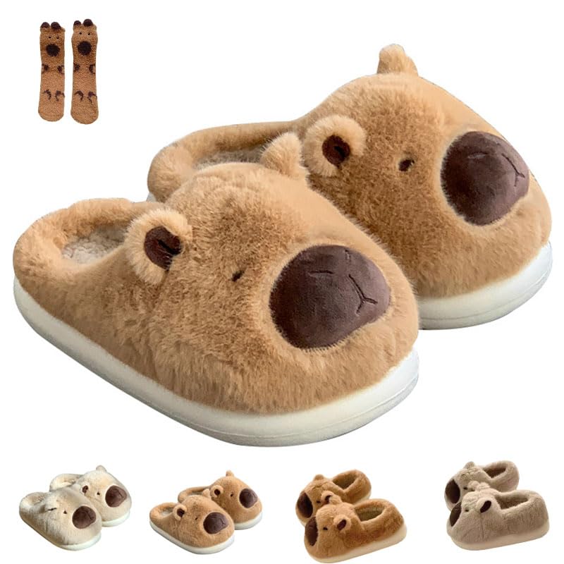 Generisch Capybara Pantoffels, warme pluizige en comfortabele pluche