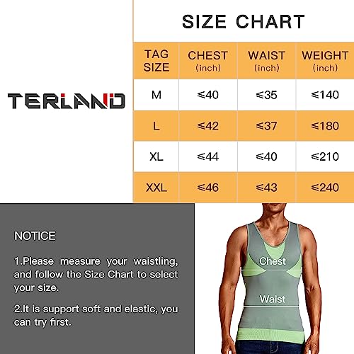 Terland Mens Running Vest Compression Shirt Sleeveless Sport Workout Vest Quick Dry Athletic Gym Muscle Tank Top Blue #TOP6