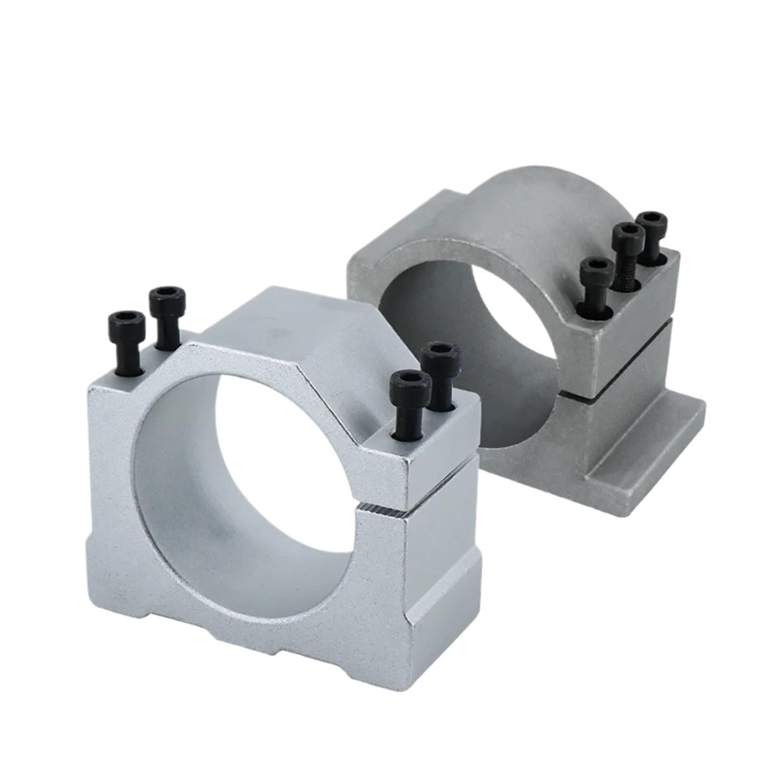 Lyvqzpwlr 80Mm -4 Holes Spindle Clamp， Cnc Spindle Motor Clamp， Cnc Aluminum Spindle Motor Mounting Clamp Bracket Multiple Sizes For Engraver Router(80Mm -4 Holes)