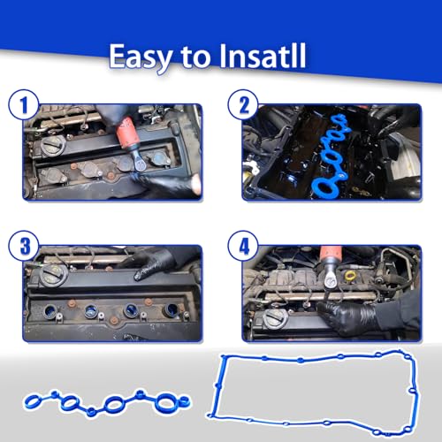 Image of VS50698R Engine Valve Cover Gasket Set for 2008 Dodge Avenger Journey Caliber 1.8 2.0 2.4L, for 2008 Jeep Compass Patriot, for 200 Sebring 2007 2008 2009 2010 2011 2012-2020, Replace 04884763AA VC167G