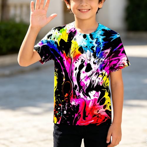 Image of LAIDIPAS Boys Girls 3D Graphic T-Shirt Short Sleeve Tops Tees 6-16 Years