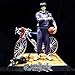 WISHVYQ Slam Dunk Modelo de Anime Sakuragi Hanamichi Bicicleta Shohoku Five Tigers Scene Model Figura en Caja Versión Escultura Decoración Estatua Muñeca Modelo Altura 28cm