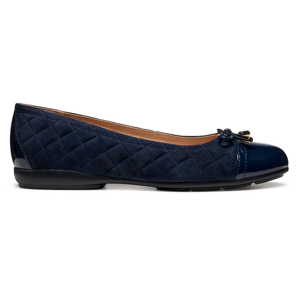 Geox Women's D Annytah Ballet Flat, Blue, 6.5 UK