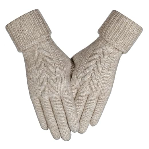 Achiou Winter Gloves for Women, Warm Touch Screen Texting Gloves, Womens Knit Glove Soft Thick Fleece Lined