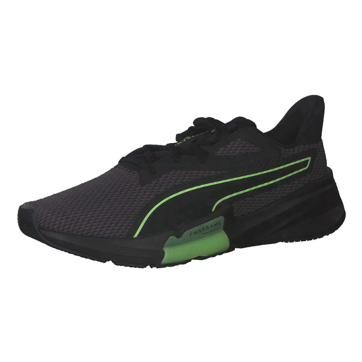 PUMA Męskie buty gimnastyczne Pwrframe Tr, Puma Black Fizzy Lime - 44 EU