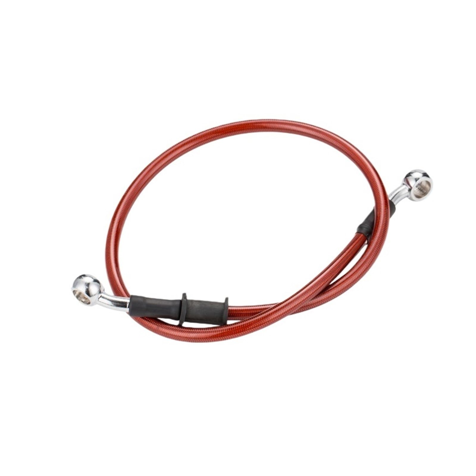Universal Hydraulic Brake Hose for Motorcycles - 400mm to 1500mm Length, Stainless Steel Reinforced(Red,80CM)