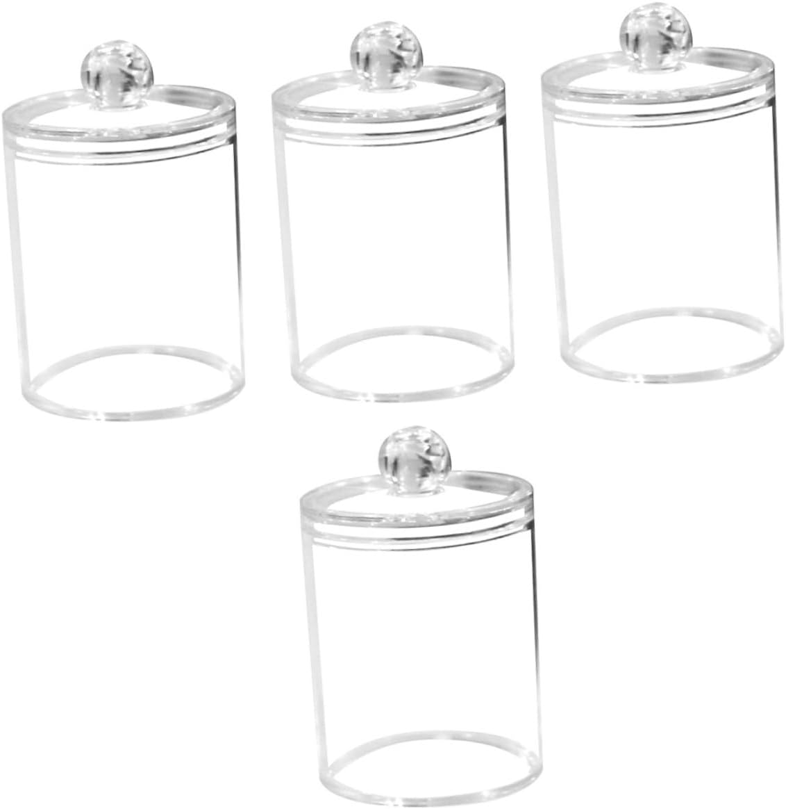 Zerodeko 4pcs Acrylic Storage Box Set Multifunctional Bathroom Organizer for Skincare Products Covered Design for Home and Travel