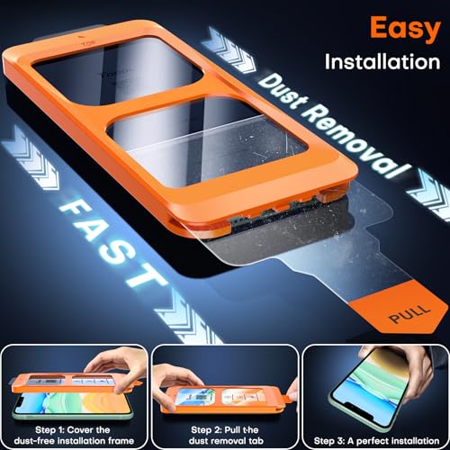 Image of TOCOL for iPhone 11 / iPhone XR Screen Protector 9H Hardness Military Grade Shatterproof HD Tempered Glass Full Coverage Easy Installation Case Friendly 2 Pack | HD, Tempered Glass, Full Coverage, Anti-Fingerprint, Easy Installation