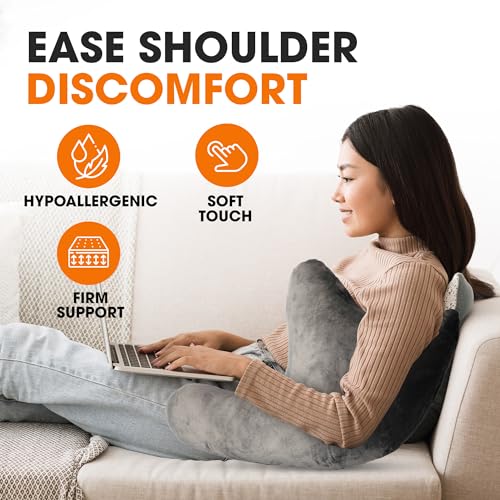 Cheer Collection Rotator Cuff Pillow – Shoulder Surgery Recovery Pillow for Side Sleepers, Arm Support Cushion for Rotator Cuff Injury & Post Surgery Comfort, Gray - Image 3