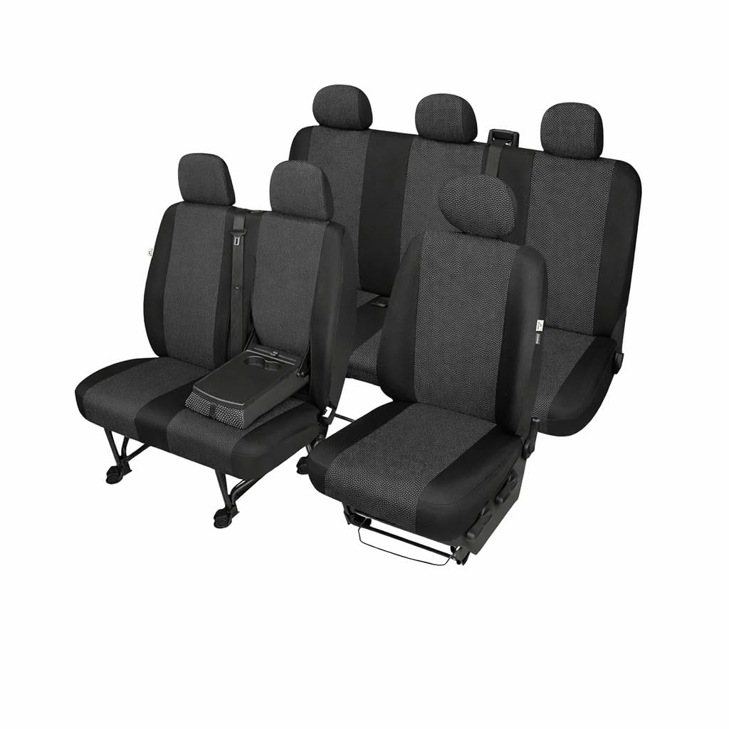 1+2+3 mit Tisch 6-Sitzer Schwarz Set Komplettset Sitzbezüge Wohnmobil Autositzbezüge Transporter Sitzbezug Schonbezug Schonbezüge Autoschonbezug Sitzauflagen Sitzschutz Auto Ares
