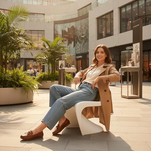 Image of Vespiero Loafers for Women Slip On Flats Comfortable Business Dressy Casual Non Slip Work Walking Office Loafers Shoes