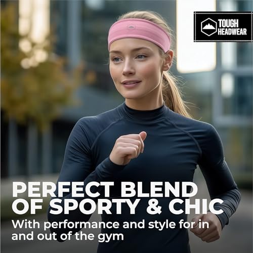 Image of Tough Headwear Tough Outfitters Headband for Men - Mens Headbands - Working Out Sports Performance Head Bands - Athletic Cycling Running Sweat Band, Football Headbands - Sweat Bands Men /Women