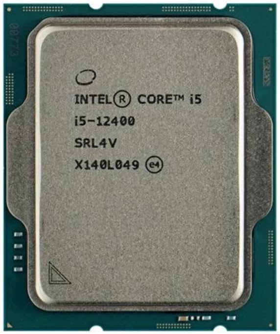 Procesador de escritorio Intel Core i5-12400, LGA 1700, 10 núcleos (6P+0E), 18M de caché, hasta 4.40 GHz, con enfriador de aire Intel Laminar RM1, OEM (empaque a granel)