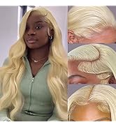 blonde wig pre plucked bleached knots lace front wig glueless wigs human hair frontal wigs 613