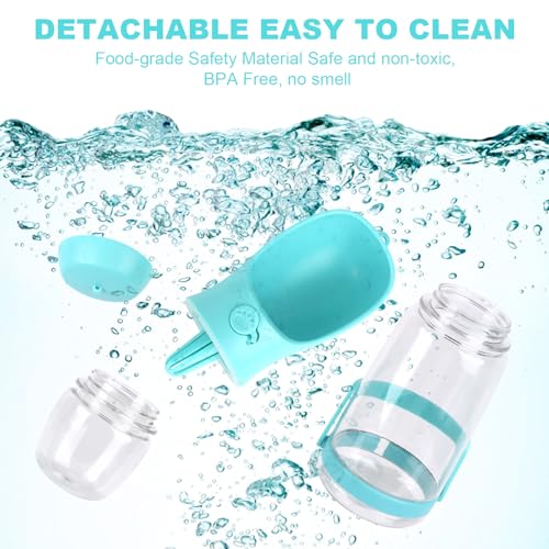 VFANDV 550ml Tragbare Haustier Trinkflasche, Trinkflasche Hunde, Mit Standfuß Gegen Verschütten, Wasser Rücklaufventil Auslaufsicher, Haustiere Wasserflasche für Täglich Spazieren Gehen Reisen