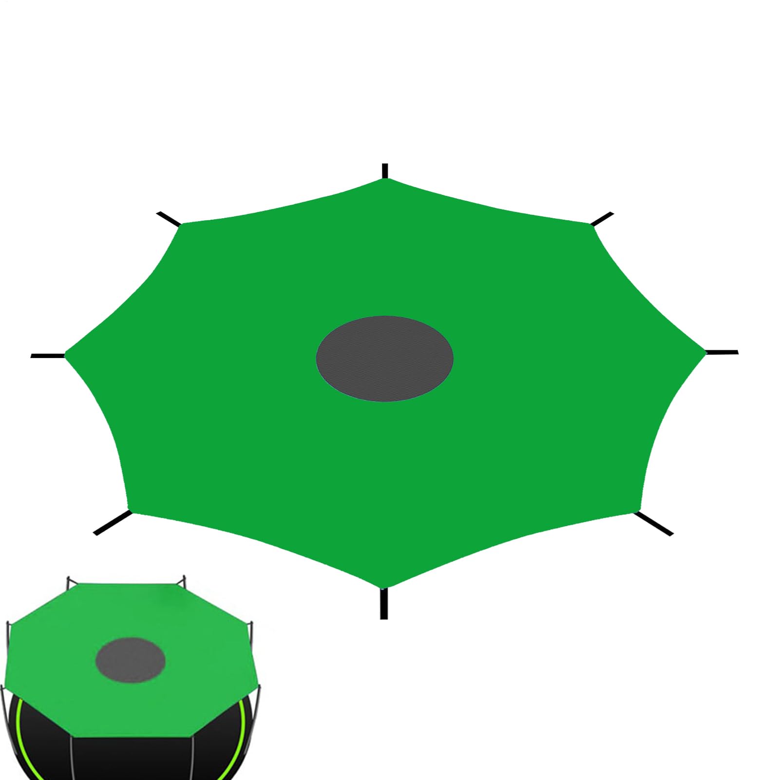 Trampoline Shade Cover, Weather Resistant Trampoline Sunshade, Waterproof Trampoline Canopy for 6-14ft Trampoline, Tear Resistant Trampoline Top Cover Trampoline Accessories, for Garden Decor