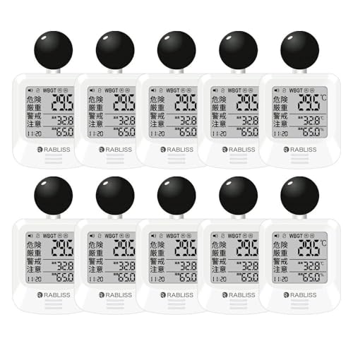 熱中症指数計 黒球式 熱中アラーム JIS適合 温湿度計 WBGT計 熱中症指数 WBGT アラーム バックライト 消音 室内 屋外 デジタル 熱中症管理 気温・湿度・輻射熱 時計付き 熱中アラーム 工事現場 スポーツ 農作業 アウトドア ペットの散歩 通