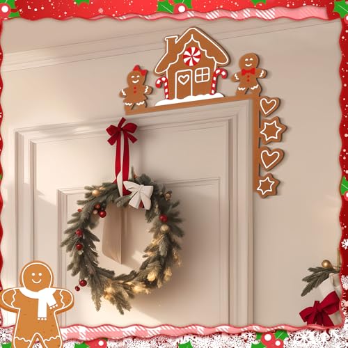 Panneau de Noël pain d'épices en métal pour décoration murale
