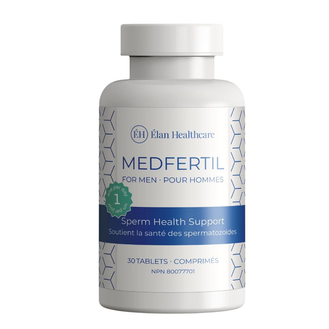 Medfertil for Men Natural Dietary Supplement for Men with Carnitine, Co-Q10, Selenium, Zinc, Vitamin C, E, B12, B9 (30 Tablets)
