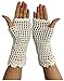 tinacrochetstudio? Crochet Fingerless Gloves Custom Elbow Length Mitness (Ivory)