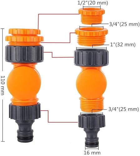Miniatura 3 de Garden Quick Connector - Conector de agua giratorio de 180 , conector de agua rápido para riego agrícola, interfaz de tubería de 12 pulgadas y 34