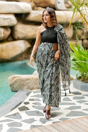 Image of MIRCHI FASHION Saree for Woman Chiffon Shibori Printed | Lightweight Regular Use and Professional Office Sari with Blouse Piece